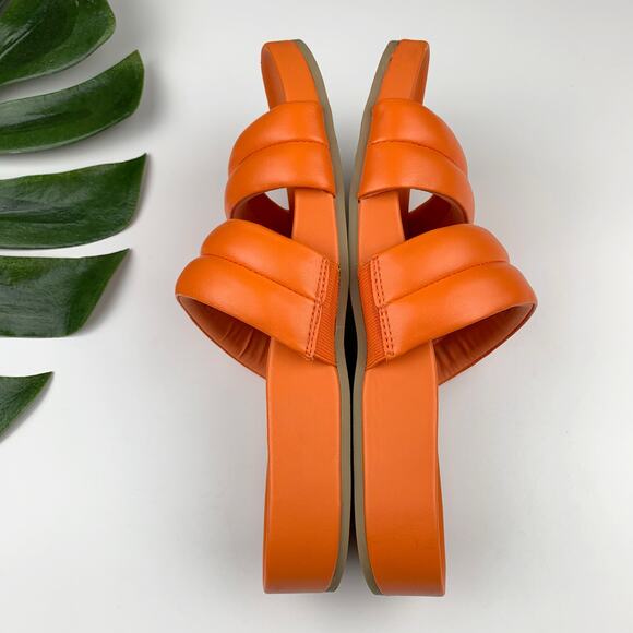 Vionic Mayla Slides Sandals Orange Double Padded Straps Slip On Women's 8.5 - Picture 9 of 11